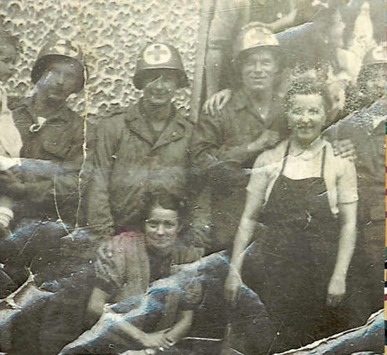 Ronald Hedden, possibly Warren Schladenhauffen, Anthony Griemel, possibly Angelo Forte, Kattenes Germany, May-June 1945