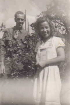 Utah Carl Nichols and a friend, Europe, 1945