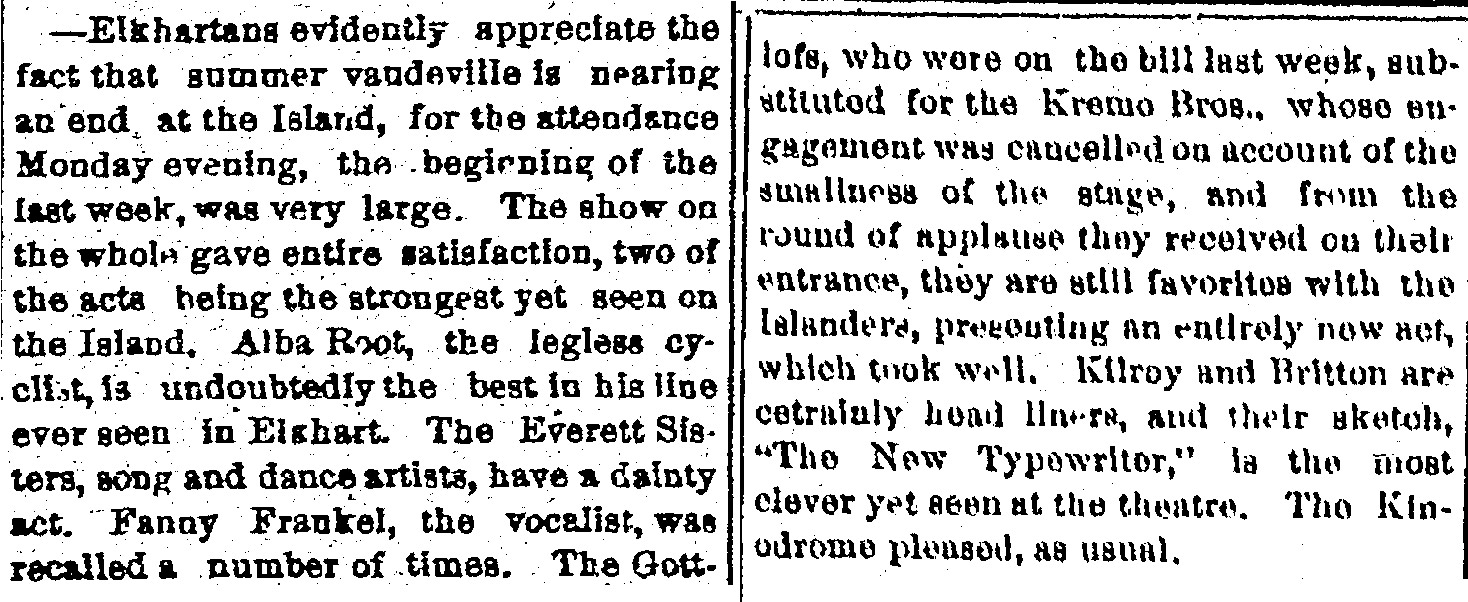 Elkhart Review, Elkhart, Indiana, July 23, 1903 — Kremka Brothers notice