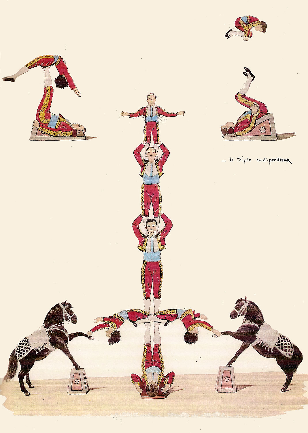 The Kremo Family, by Marthe and Juliette Vesque, gouache on paper (c.1925) — L. & R. Dauven collection, Paris