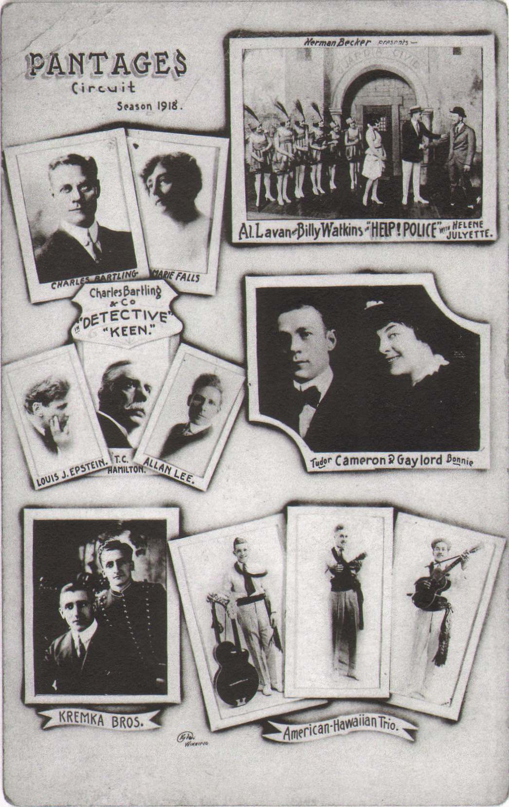 Kremka Brothers, Pantages circuit, 1918 and 1920