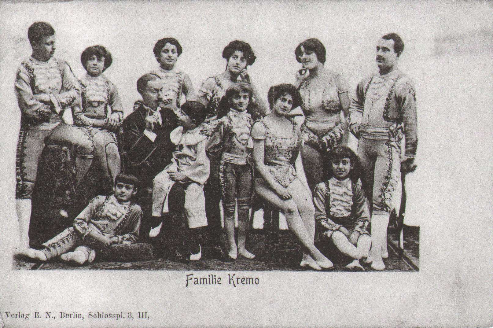 Kremo family acrobats group portrait