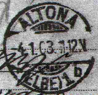 Postcard postmark, March 1903