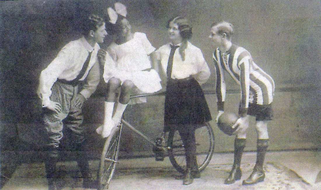 The Salvano Family trick cyclists, promotional photo