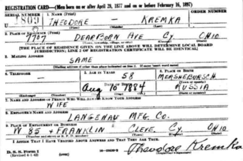 Theodor Kremka document