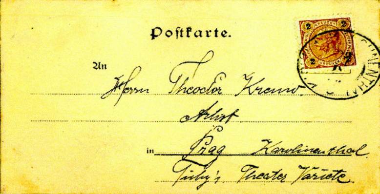 Album of old postcards addressed to Theodor Kremo, found in the Kremka family collection