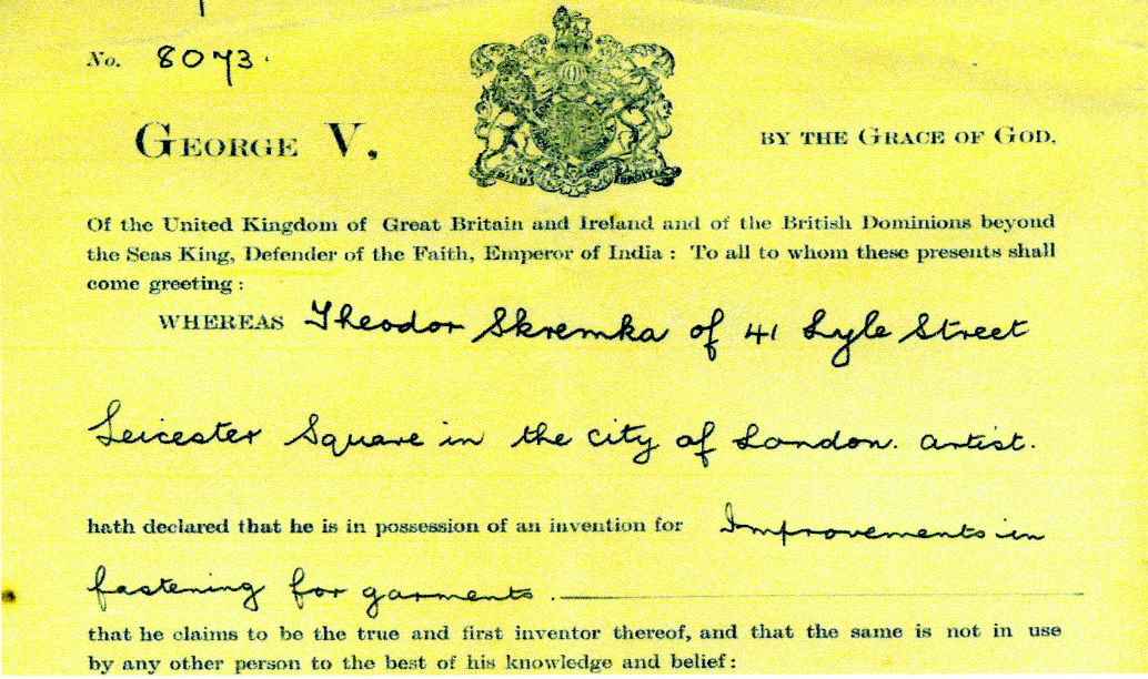 Patent comparison: key features of Kremka's 1910 fastener vs. Sundback's 1917 separable fastener