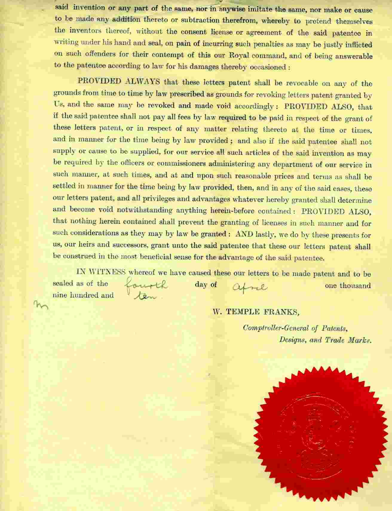 Theodor Kremka's British patent for a boot fastener, 1910 — page 3