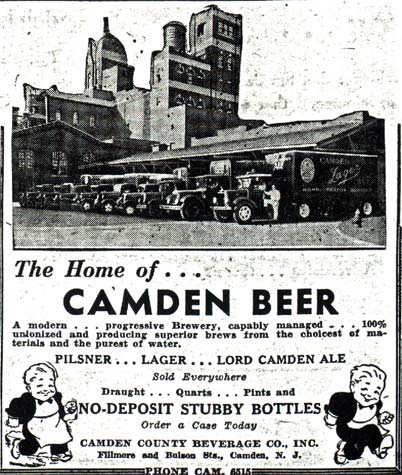 Home of Camden Beer - Camden Courier-Post - August 27, 1936