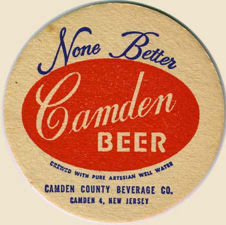 After the Camden Beer brewery closed, Camden Beer was still sold, brewed and packaged by Esslinger in Philadelphia, and distributed out of Camden and Newark. The can aabove was part of this production.