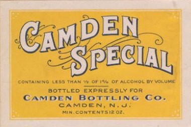 The Camden Special was a 'near beer' containing less than 1% alcohol.