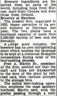 The Camden County Beverage Co., South Jersey’s largest brewery, pays approximately $1,100,000 in federal and state excise taxes annually. Camden Courier-Post - May 29, 1950