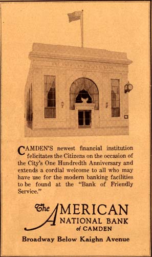 The American National Bank of Camden, NJ - 1928