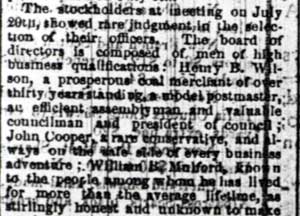 In New Quarters — Camden Post, March 1, 1888, page 6