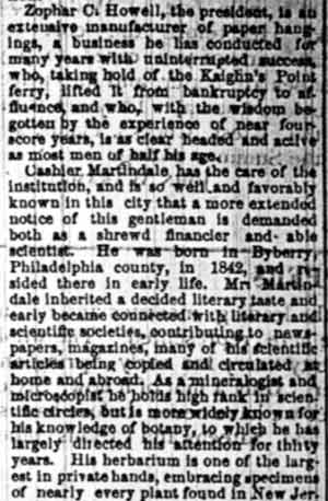 In New Quarters — Camden Post, March 1, 1888, page 10