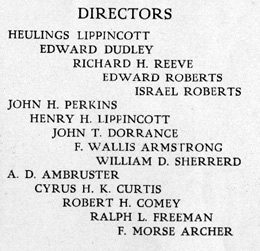 National State Bank of Camden directors, 1915