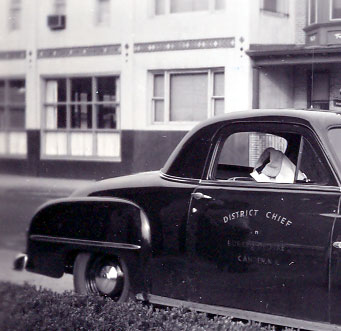 27th Street side of Third National Bank, as seen from the East Camden Firehouse, North 27th Street and Federal Street, ca. 1952