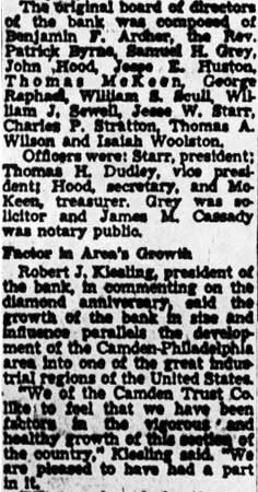 Camden Courier-Post, July 1, 1948 — Camden Trust 75th anniversary article, part 2