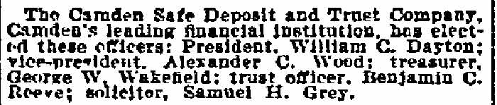 Philadelphia Inquirer notice, July 6, 1898