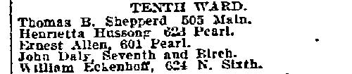 Philadelphia Inquirer, January 7, 1904 — Tenth Ward licenses