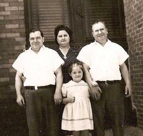 Mike, Mary, and Fred Barbalace with young Nora, about 1946