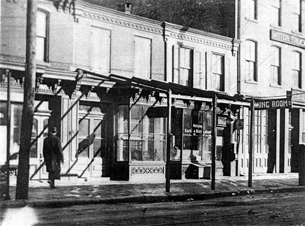 Peter C. Verga's Saloon at 11 Market Street, about 1910
