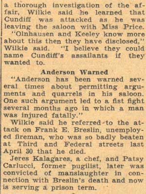 Camden Courier-Post, August 19, 1935 — Police Start Brawl Drive; Four Arrested (continued)