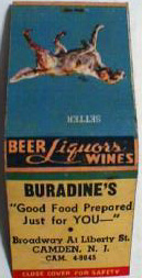 Buradine's matchbook