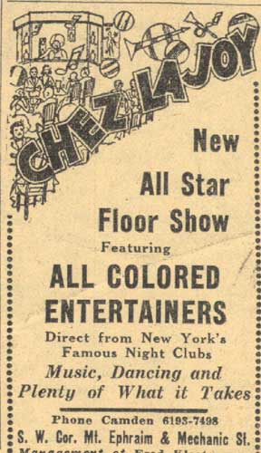 Chez La Joy advertisement, May 1934