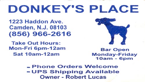 Donkey's Place business card