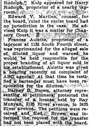 Camden Courier-Post, October 21, 1936 — Taproom License Transfer Allowed, part 2
