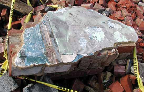 All that remained of the Rosemont Cafe on February 7, 2004