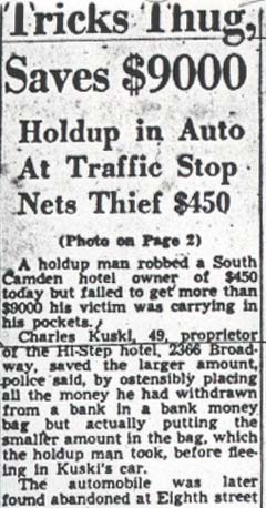 Tricks Thug, Saves $9000 — May 31, 1950, column 1