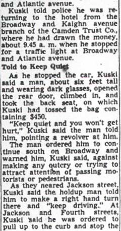 Tricks Thug, Saves $9000 — May 31, 1950, column 2