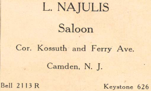 Advertisement from the First Annual Grand Ball Program, Jefferson Athletic Association, February 21, 1919