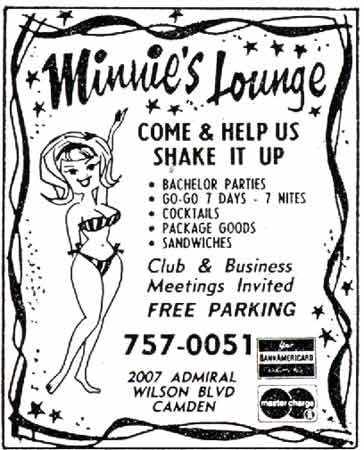 Minnie's Lounge, 1979 Yellow Pages advertisement