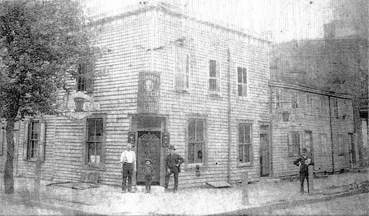 Oetzel's Saloon exterior, about 1890s