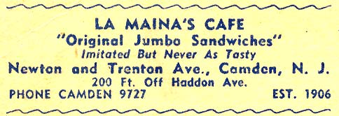 LaMaina's Bar postcard detail