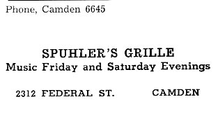 Spuhler's Grille advertisement from St. Joseph's Church 1893-1943 Golden Jubilee Yearbook