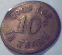 Tony's Grill token, reverse
