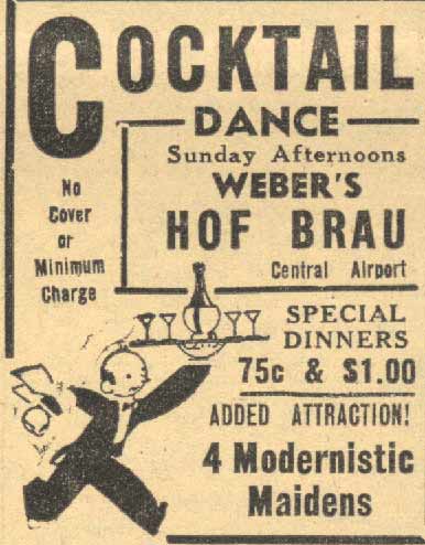 Weber's Hof Brau advertisement: Cocktail Dance, Camden Courier-Post, May 1934