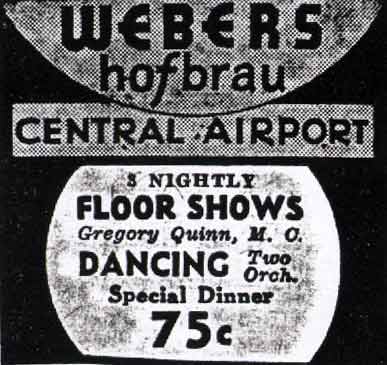 Weber's Hof Brau advertisement: 3 Nightly Floor Shows, Camden Courier-Post, August 1936