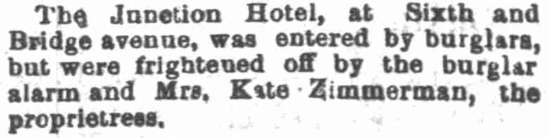 Burglars at New Junction Hotel — Camden Post, May 10, 1890
