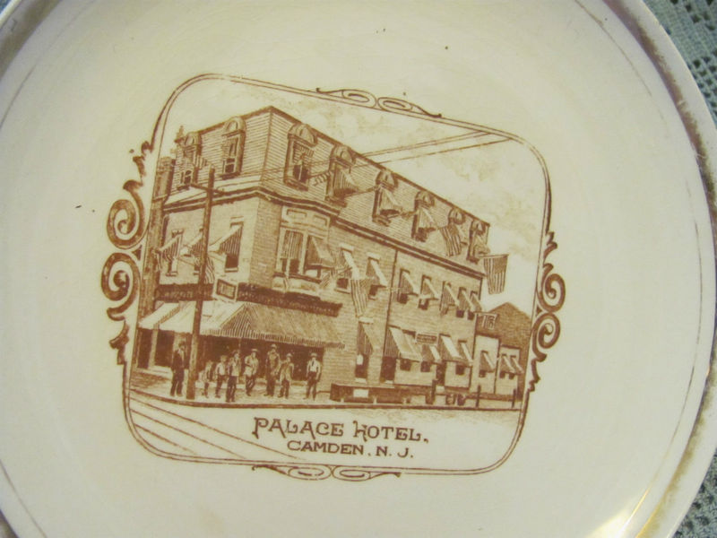 Palace Hotel china plate, Camden, N.J.