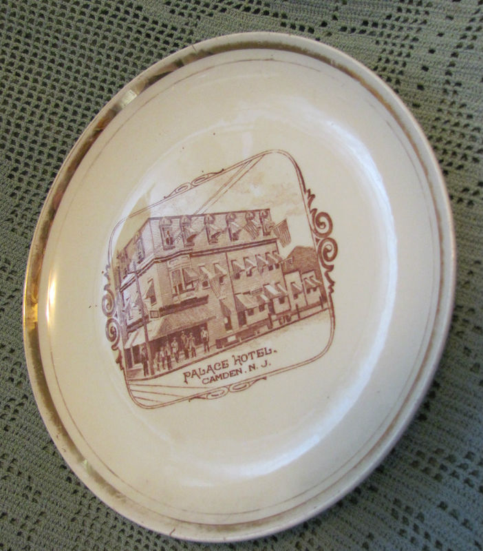 Palace Hotel china plate (oval), Camden, N.J.