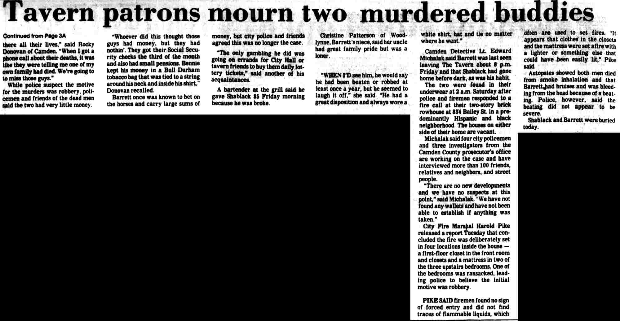 Bar patrons mourn murdered buddies (continued), Camden Courier-Post, September 27, 1979
