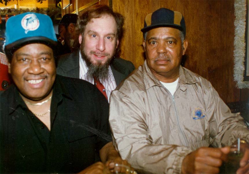 Steve Quarles, Phil Casden, Herman Williams at birthday party, Krystal Lounge, December 11, 1996