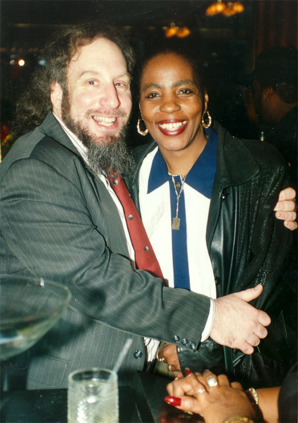 Phil Casden and Louise 'Sister' Segar at birthday party, Krystal Lounge, December 11, 1996