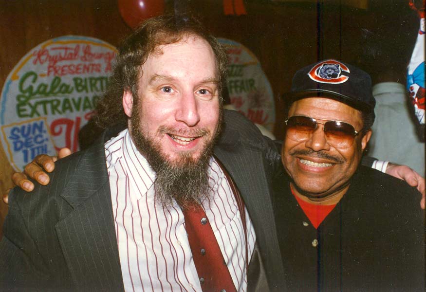 Phil Casden and Jimmy Caison at birthday party, Krystal Lounge, December 11, 1996