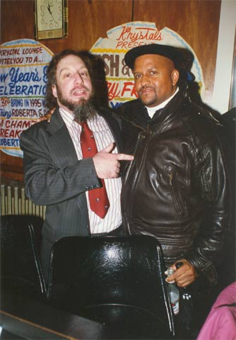 Phil Casden and Keith Pratt at birthday party, Krystal Lounge, December 11, 1996